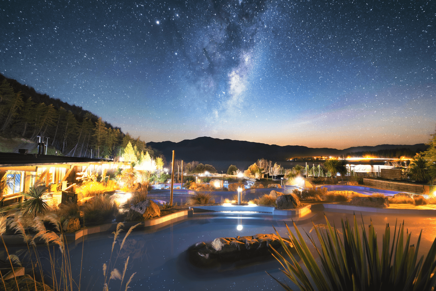 An alpine hot pool and sauna experience