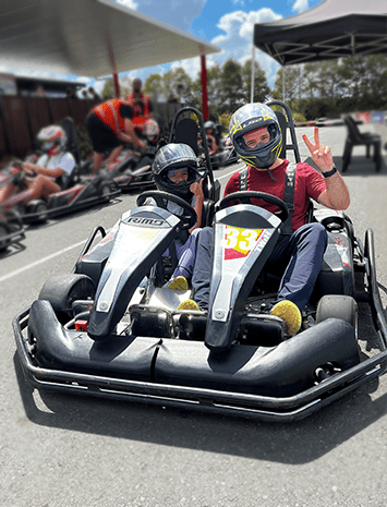 Family Tandem go cart hampton downs Chuffed Gifts