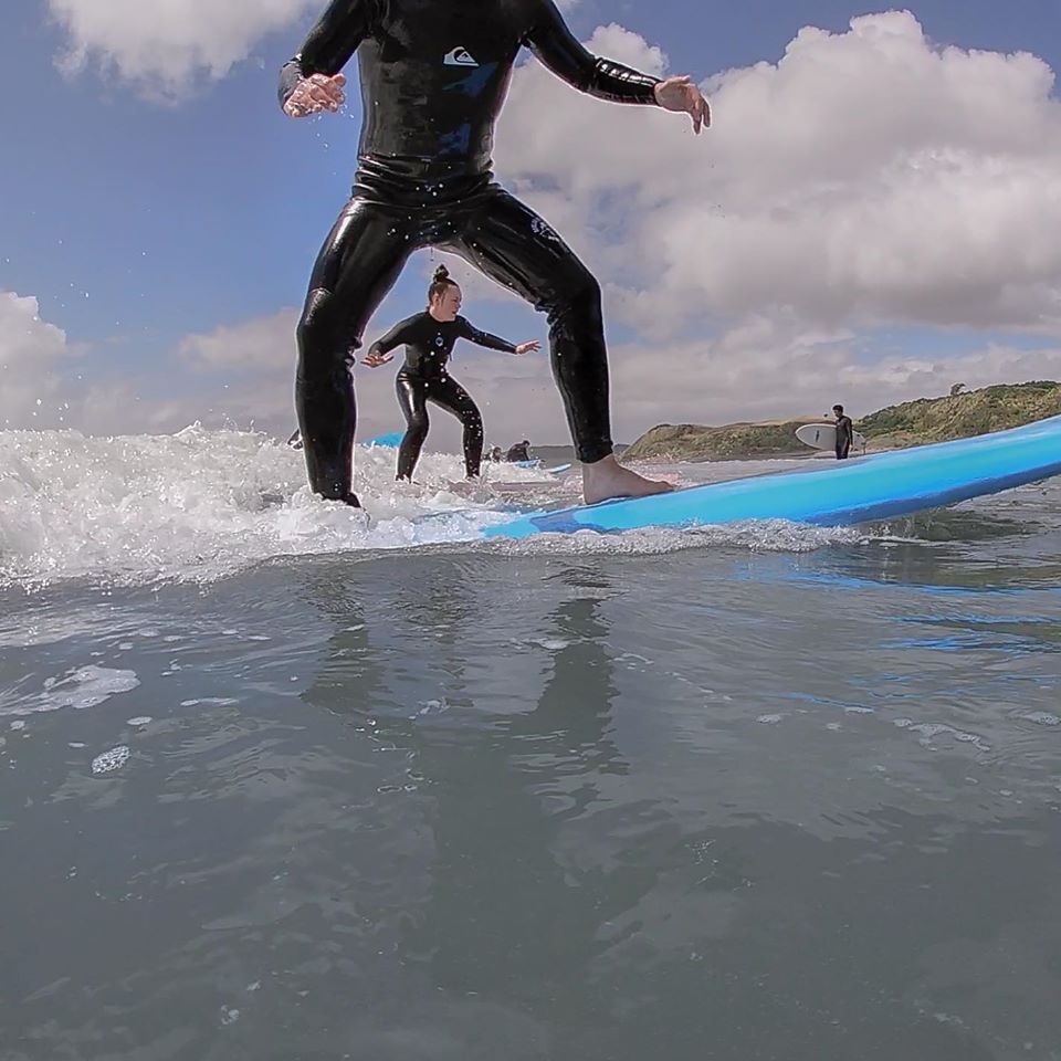 Surfing Surf Lessons Raglan Chuffed Gifts