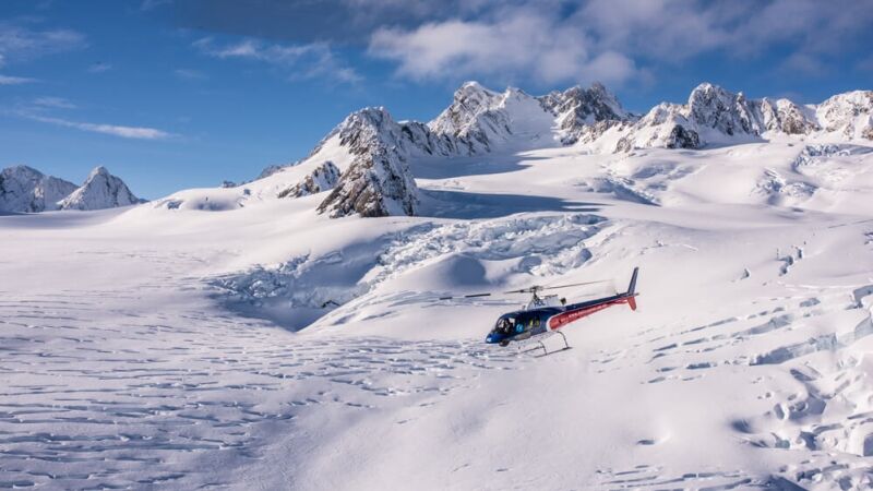 Fox Glacier Helicopter Flight Over Two Glaciers with Snow Landing!